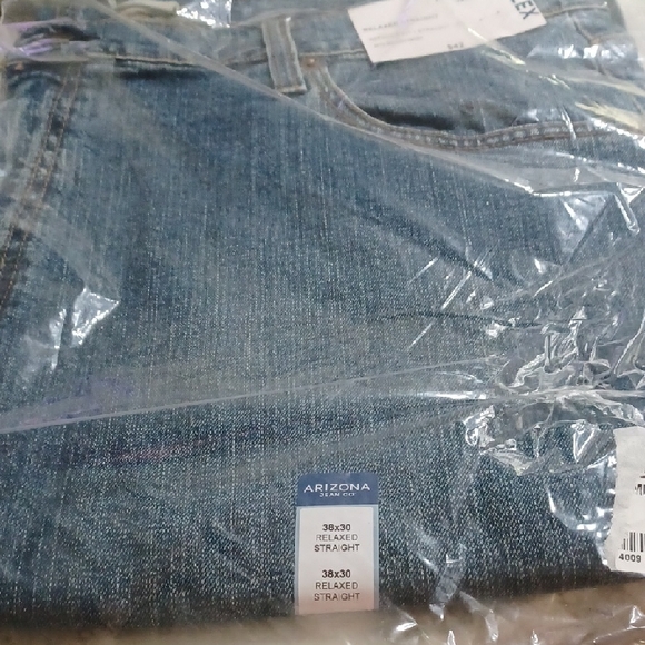 Arizona Jean Company Men's Relaxed Fit Jeans - Med Stone Blue 38 X 30 NWT - Picture 1 of 2